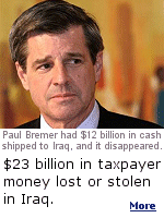 The missing funds includes $12 billion in cash, most of it in $100 bills, that weighed 363 tons and had to been flown in on wooden pallets using C-130 cargo planes.